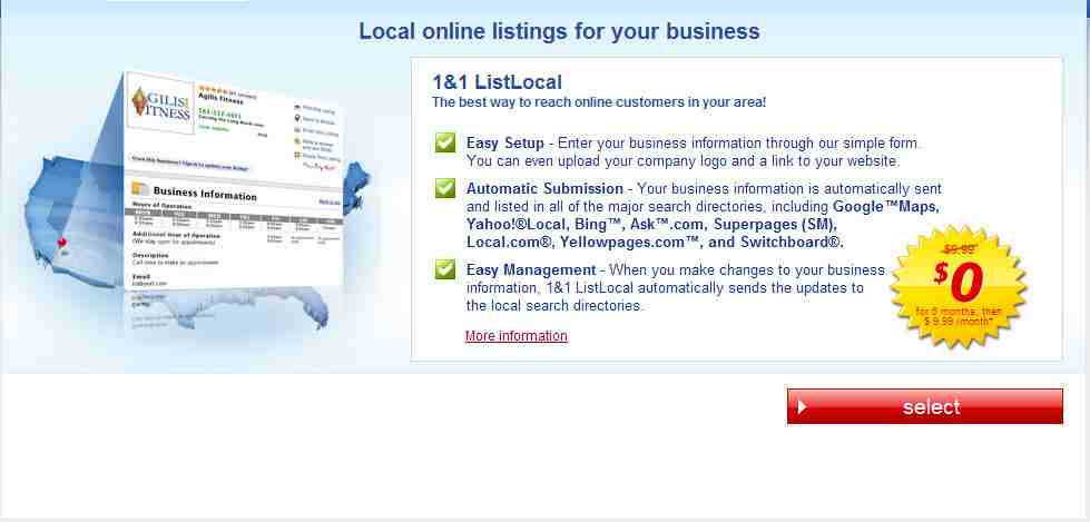 list business local  on internet
