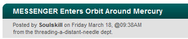 messenger orbits mercury