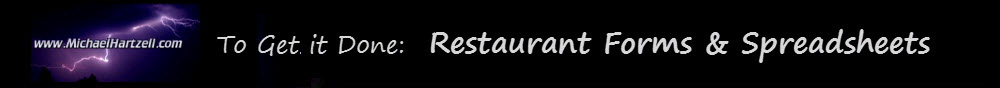 restaurant forms and spreadsheets