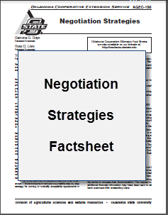 negotiation strategies factsheet