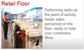 portable powered cart retail floor