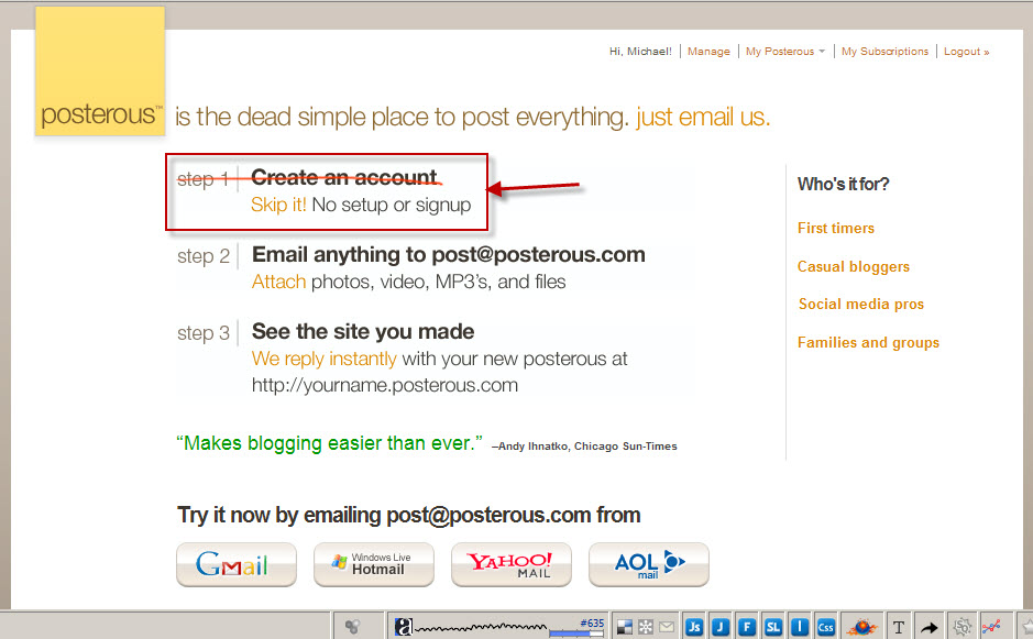 Posterous restaurant marketing