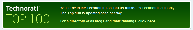 technorati top 100 blogs