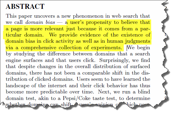 domain bias in web search2