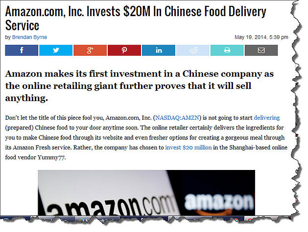 amazon delivering chinese food