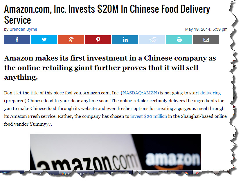 amazon delivering chinese food