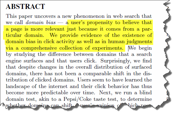 domain bias in web search2