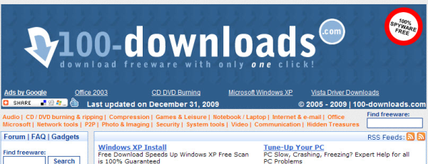 100 download software
