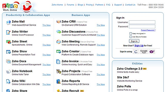 free software zoho