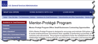 GSA MENTOR program for small business