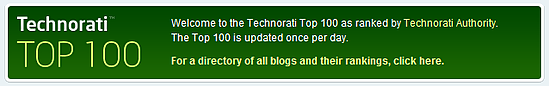 technorati top 100 blogs