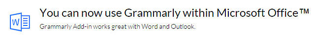 grammarly addon for word